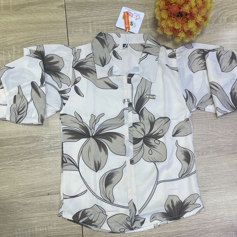 Orange baby chiffon top